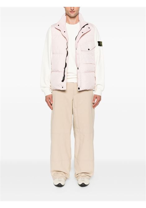 brushed organic cotton fleece sweatshirt man ivory STONE ISLAND | K2S15 6100028 S0A20V0093